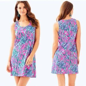 LILLY PULITZER RAYLEE TANK DRESS MANDEVILLA PINK EXTRA LUCKY XS